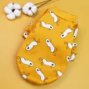 White Duck On Yellow Backgroun
