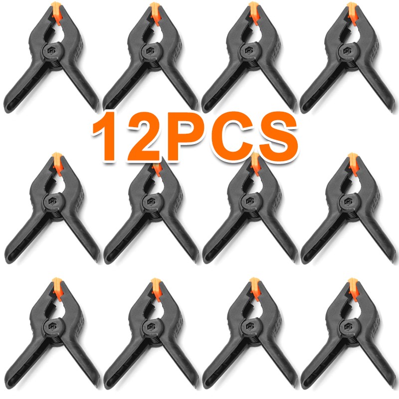 12X Large Spring Clamps 6 Set Heavy Duty Market Tarpaulin Quick Grip Clips UK — image 2