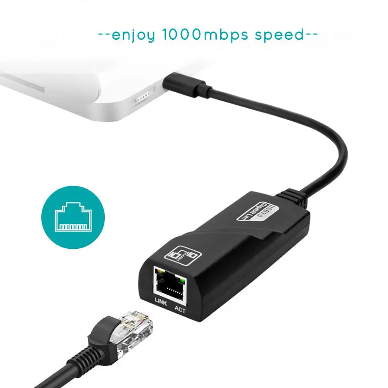 Type-C To RJ45 Gigabit Network Card USB