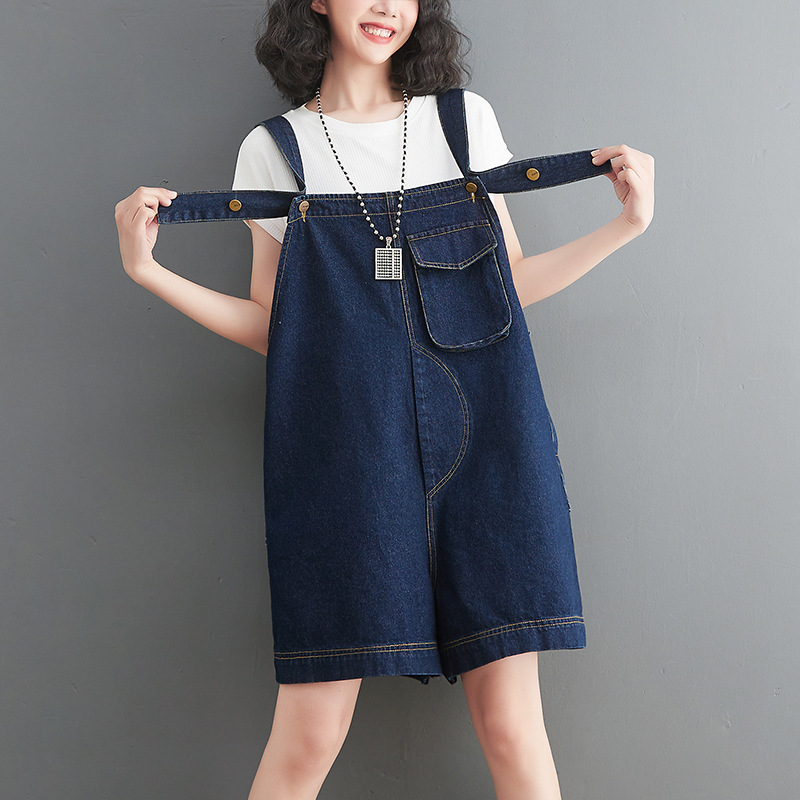 Women's Literary Retro Large Size Denim Shorts