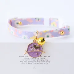 Pet Dog Collar Cute Adjustable Safety Buckle - Lilac Cat - View 1
