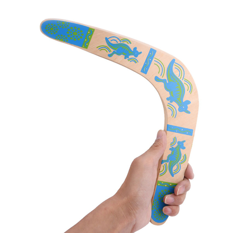 Title 4, Wooden curved ruler V-shaped boomerang toy