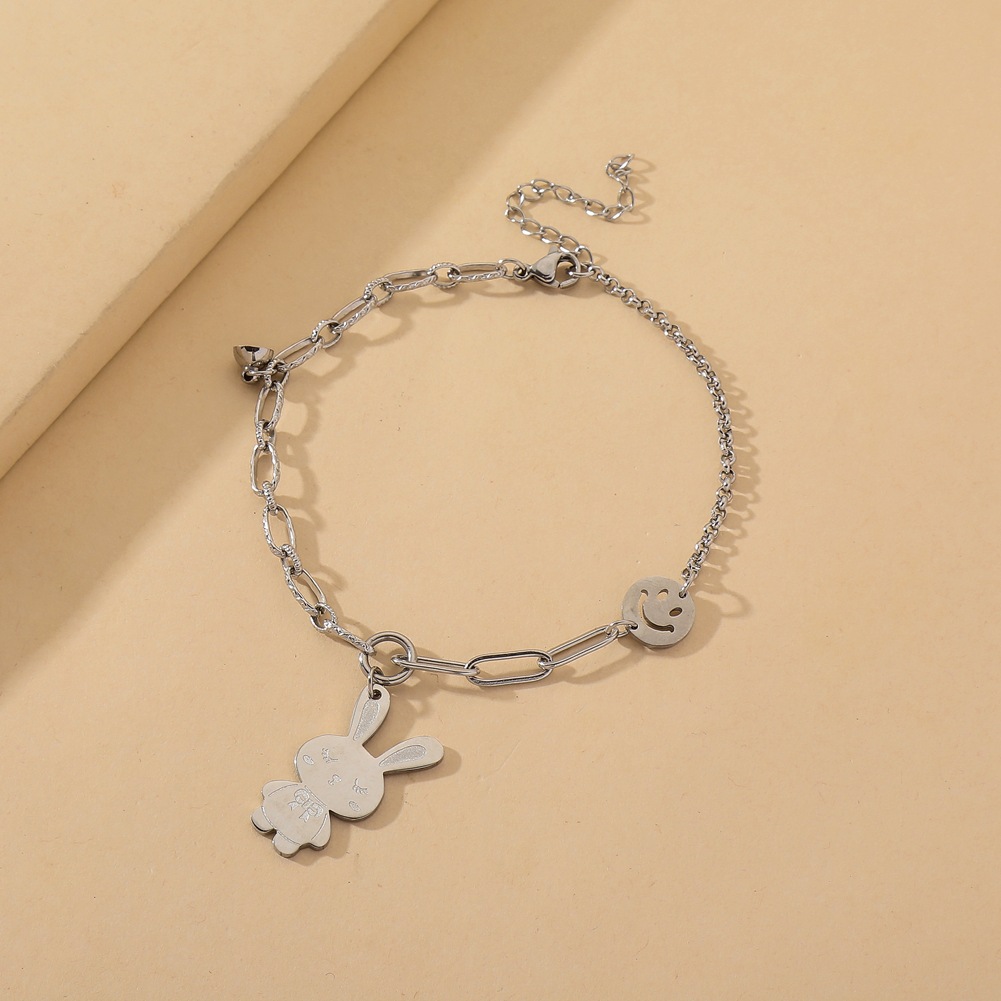 Jewelry Stainless Steel Couple Bracelet Two-piece Fashion Titanium Steel Bracelet