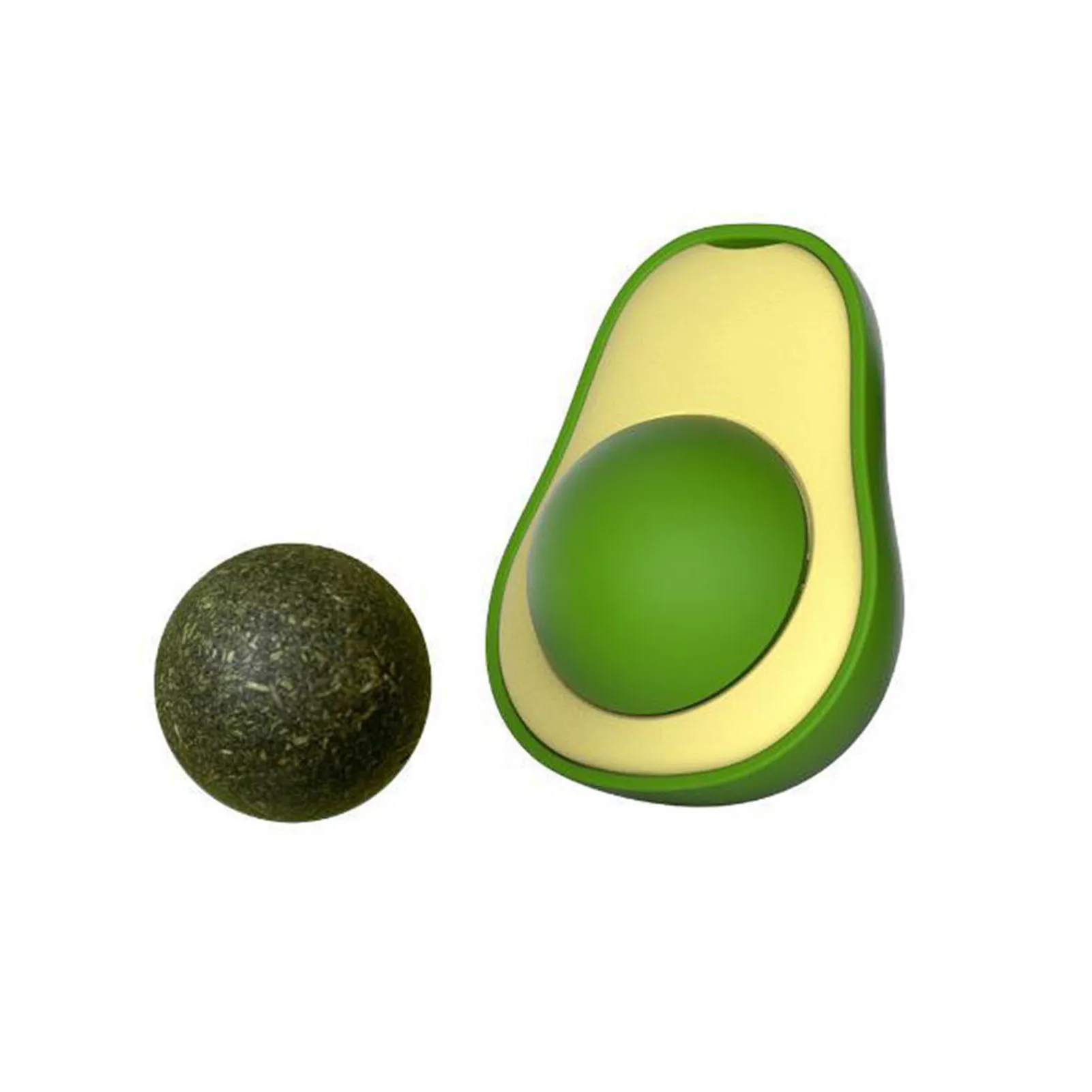 Cute Avocado Catnip Toys Cat Teeth Cleaning Toy Cat Supplies Catnip Mini Cat Treat Toys Interactive Pet Toys Pet Products Pet Avocado Ball Cute Funny Mint Cleaning Teeth Toy For Cat Supplies – image 6