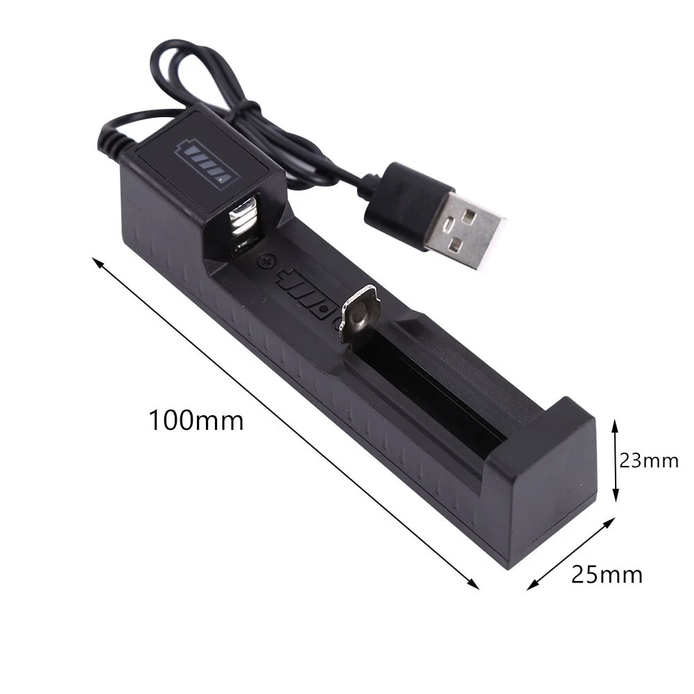 Li-ion Battery&Charger 3000mAh 3.7V Rechargeable Lithium Batteries USB Charger For Torch Flashlight