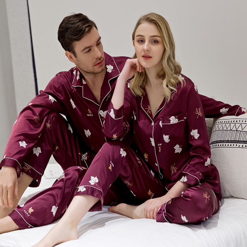 Title 6, Luxury Spring And Autumn Couple Pajamas