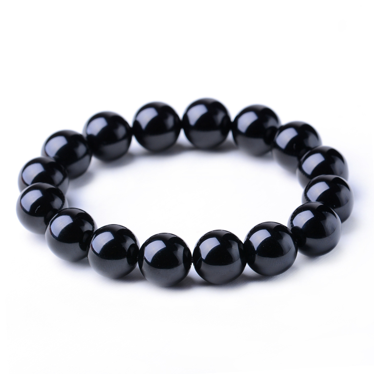 Natural Red And Black Agate Single Circle Six-character Mantra Agate Bead Bracelet