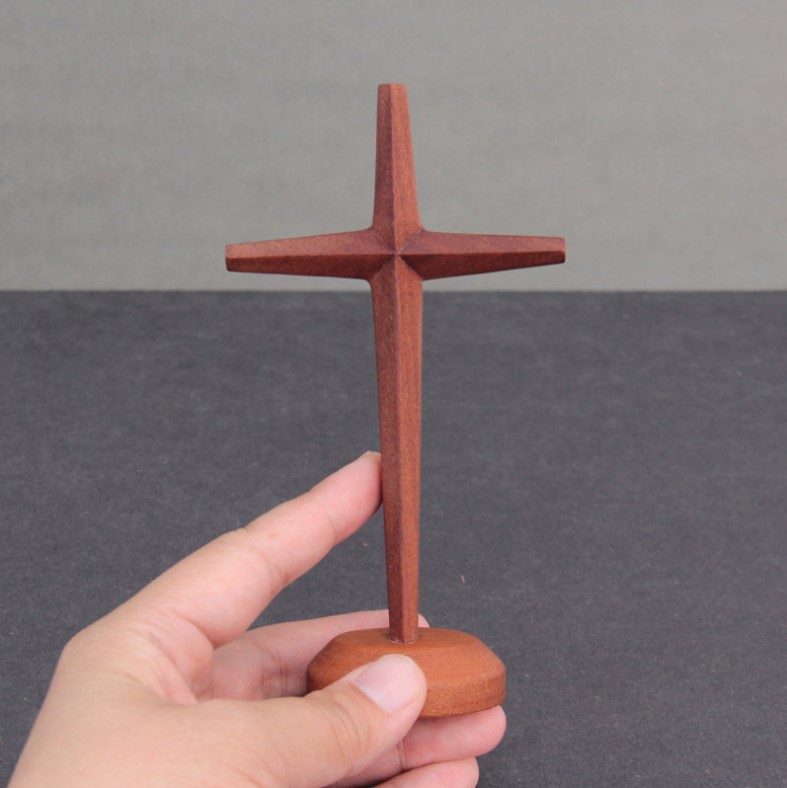 Pineapple Grid Wood Cross Small Ornaments Craft Gifts