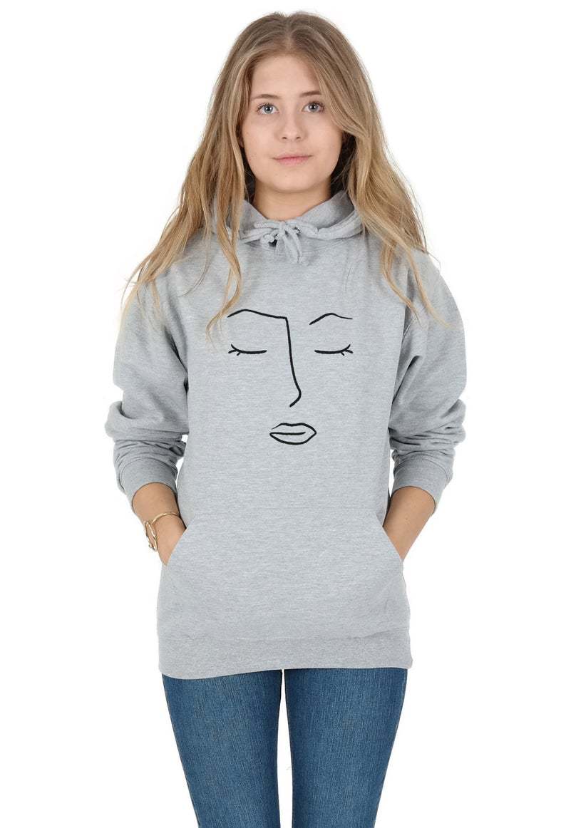 Face Pattern Print Hoodie Fashion Versatile