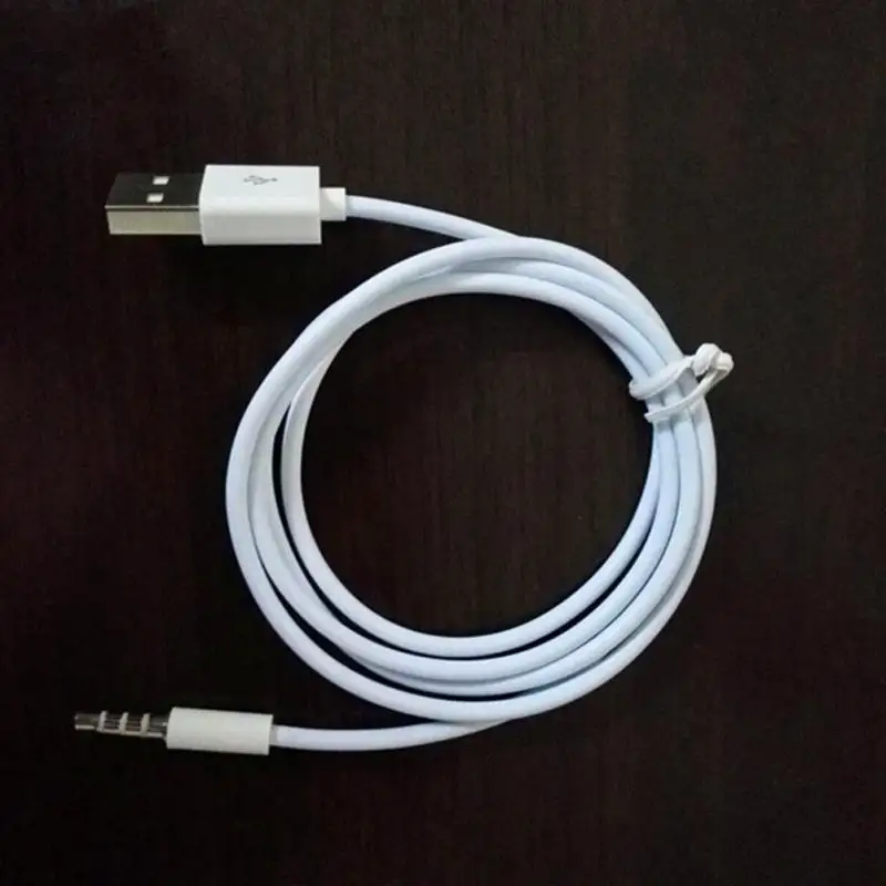Silver Plating Car Phone Audio Cable USB to 3.5MM