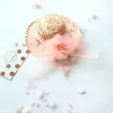 Pink Straw Hat