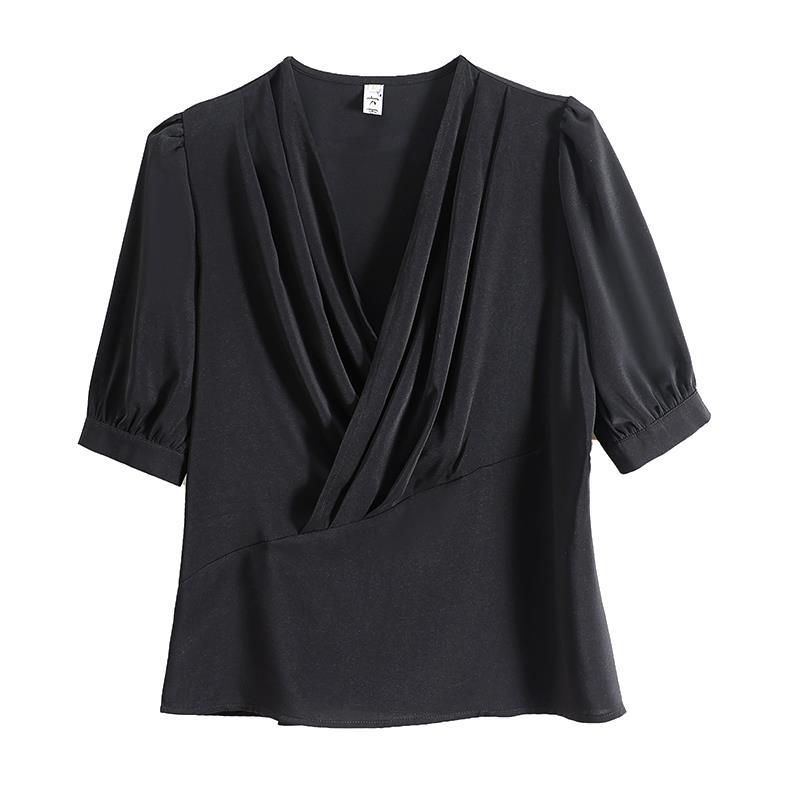 New Women's Fashionable Temperament V-neck Shirt Top