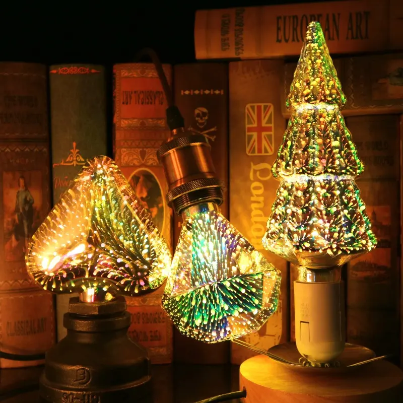 3D Fireworks Decorative Light Bulb Christmas Lights Home Decorations