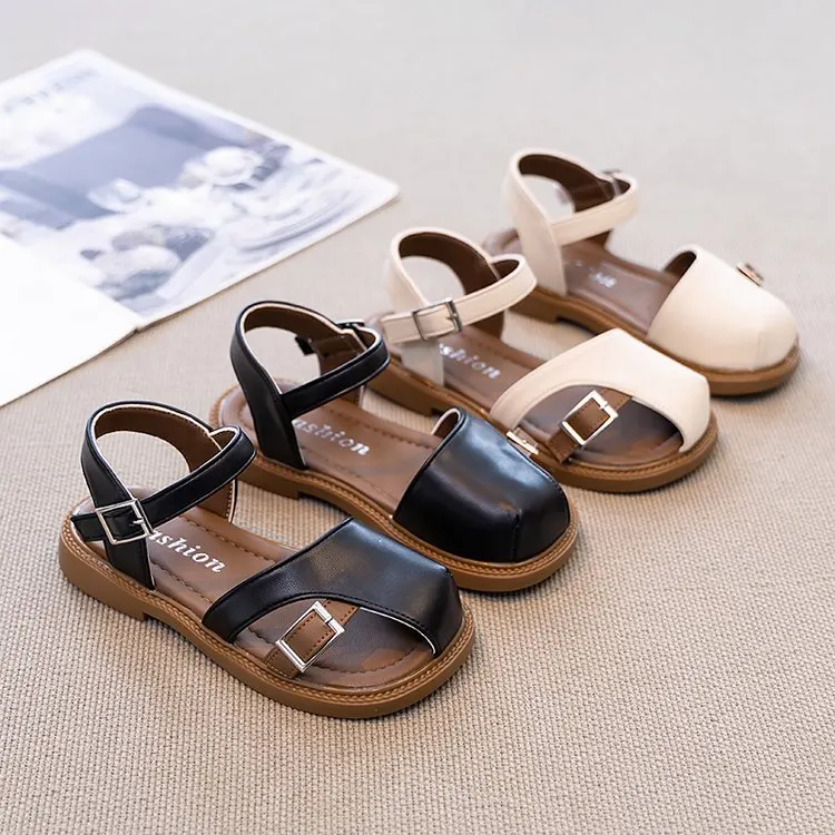 Summer Korean Style Half Closed Toe Girls Sandals