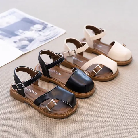 Summer Korean Style Half Closed Toe Girls Sandals