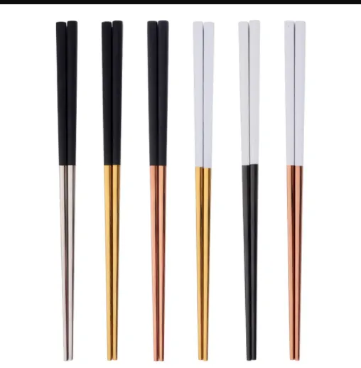 Stainless Steel Chopsticks Color Household Anti scald Tableware Set - Shop at LoveMi