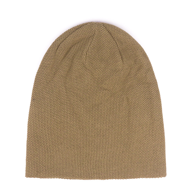 Men And Women All-match Pure Color Broken Point Plain Acrylic Knitted Hat