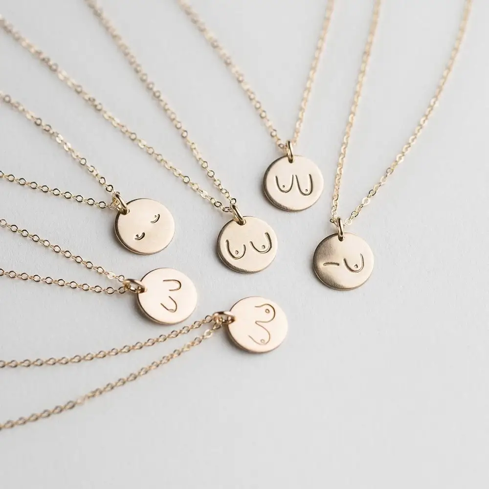 Breast Awareness Breast Necklace Feminist Jewelry