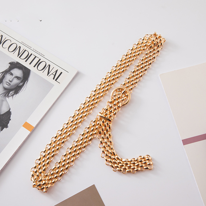 Fashionable Metal Waist Chain Can Adjust Dress Pants Belt