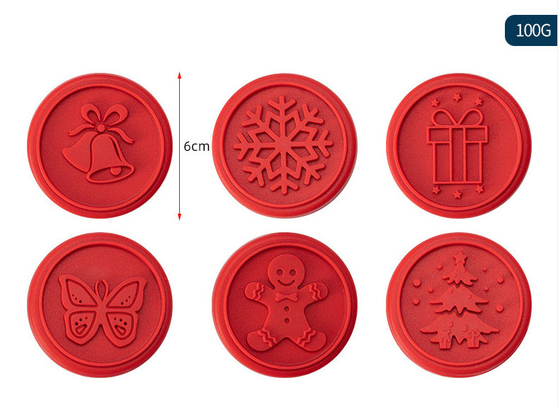 Title 11, Silicone Seal Set Christmas Day Biscuit Embossi...