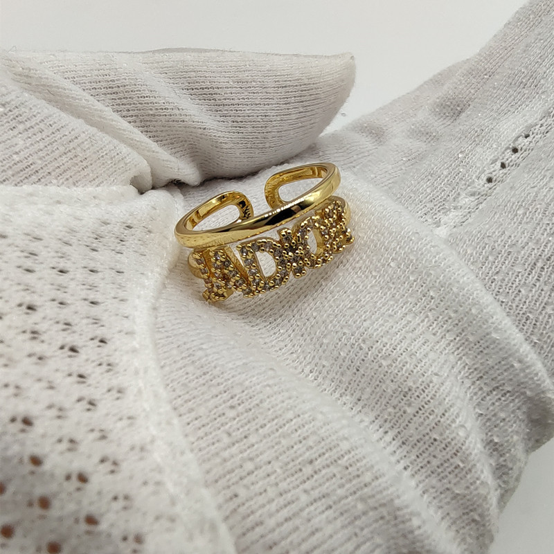 Zircon Women's Gold Ring Retro Ethnic Style