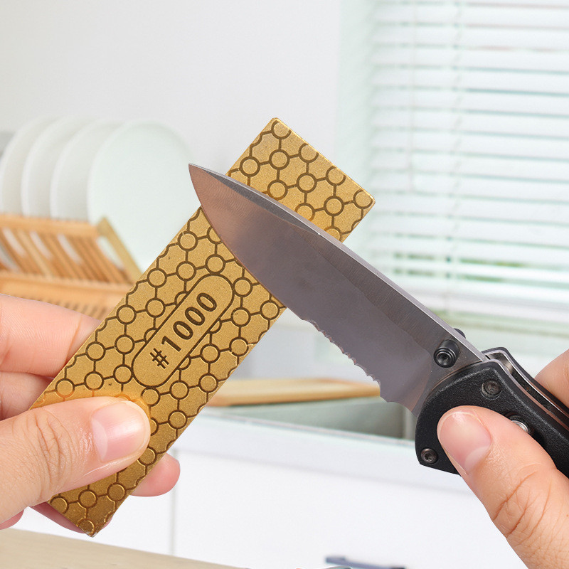 Lightweight And Easy To Carry Small Double-sided Titanium-plated Sharpening Stone