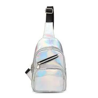 Women's Laser Fashion PU Illusion Shoulder Messenger Bag