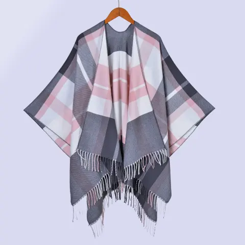 Women's & Men's Plaid Tassel Shawl
