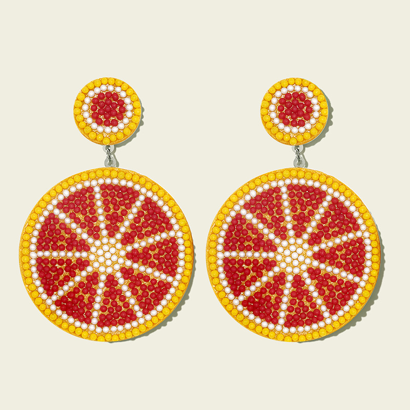 Fashion And  Personality Lemon Orange Earrings Earrings
