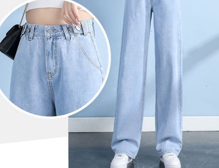 Title 2, Tencel Thin High Waist Loose Slim Mopping Pants