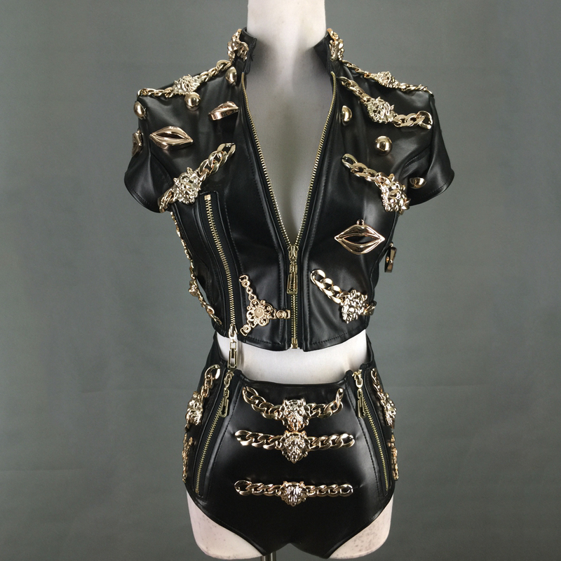 Costume DS Jazz Lead Dance Domineering Lion Head Coat