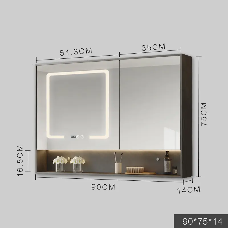 Smart Cabinet With Led Lights Anti-fog Hanging