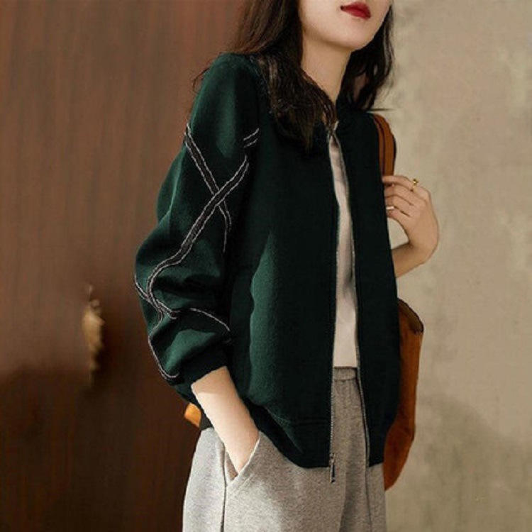 Retro Fashion All-match Loose Jacket Baseball Uniform Top