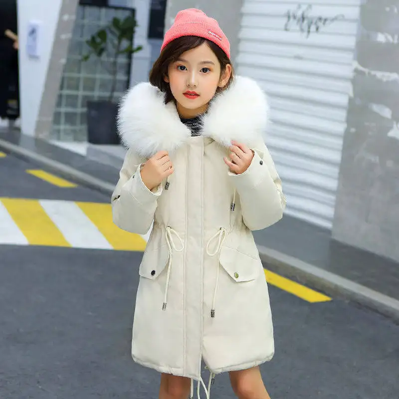 Middle and Large Children's Cotton Coats in the Long