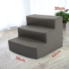 Pet Dog Stairs Climbing Sponge Steps To Bed Climbing Ladder - Grey - View 1
