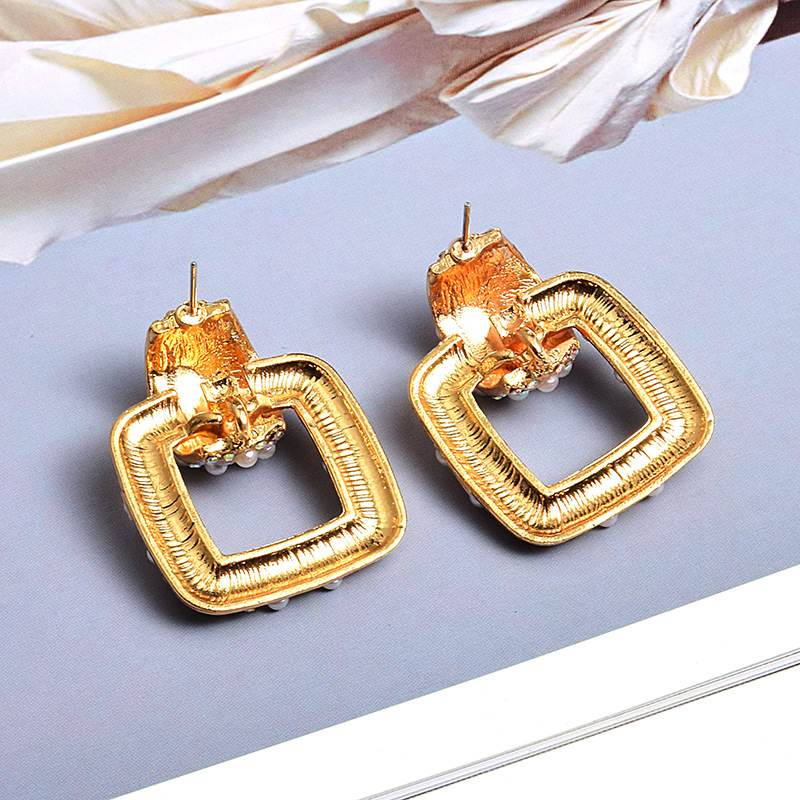 Title 4, Fashion ZA Square Pearl Earrings