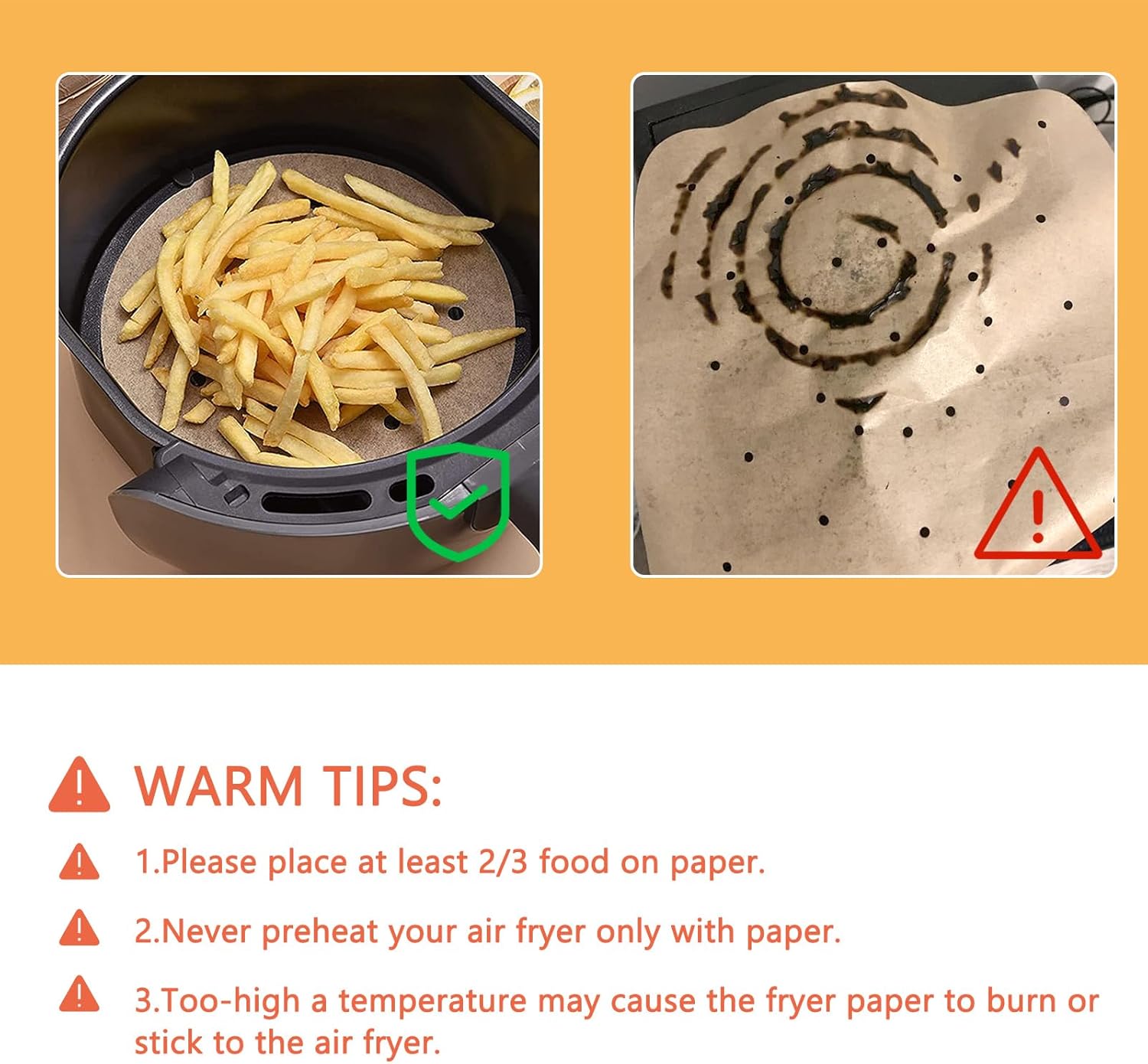 Air Fryer Paper Liners Disposable - 7.9in-20cm 100Pcs Parchment Round — image 7