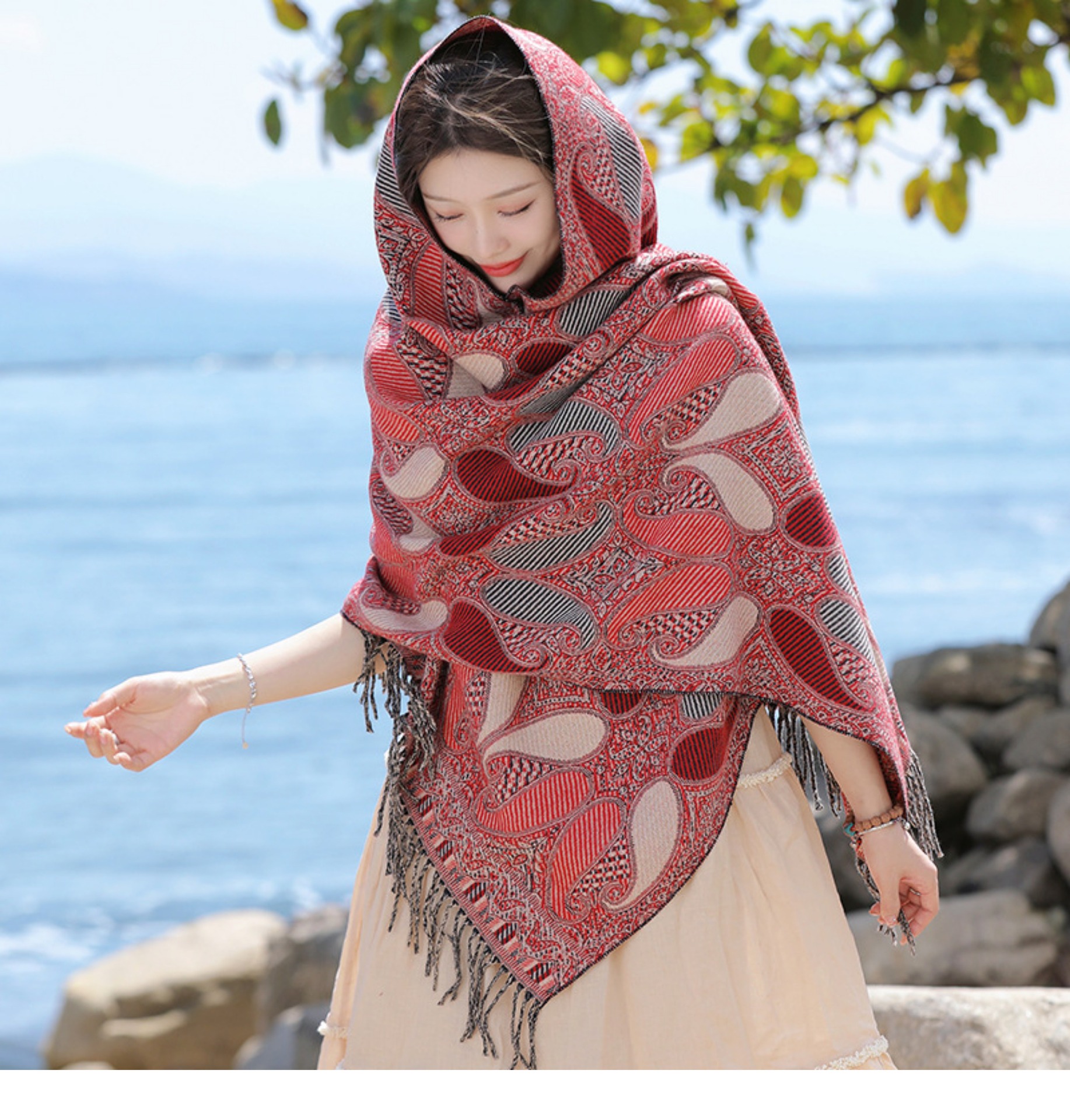 Title 13, Retro Ethnic Style Shawl Women