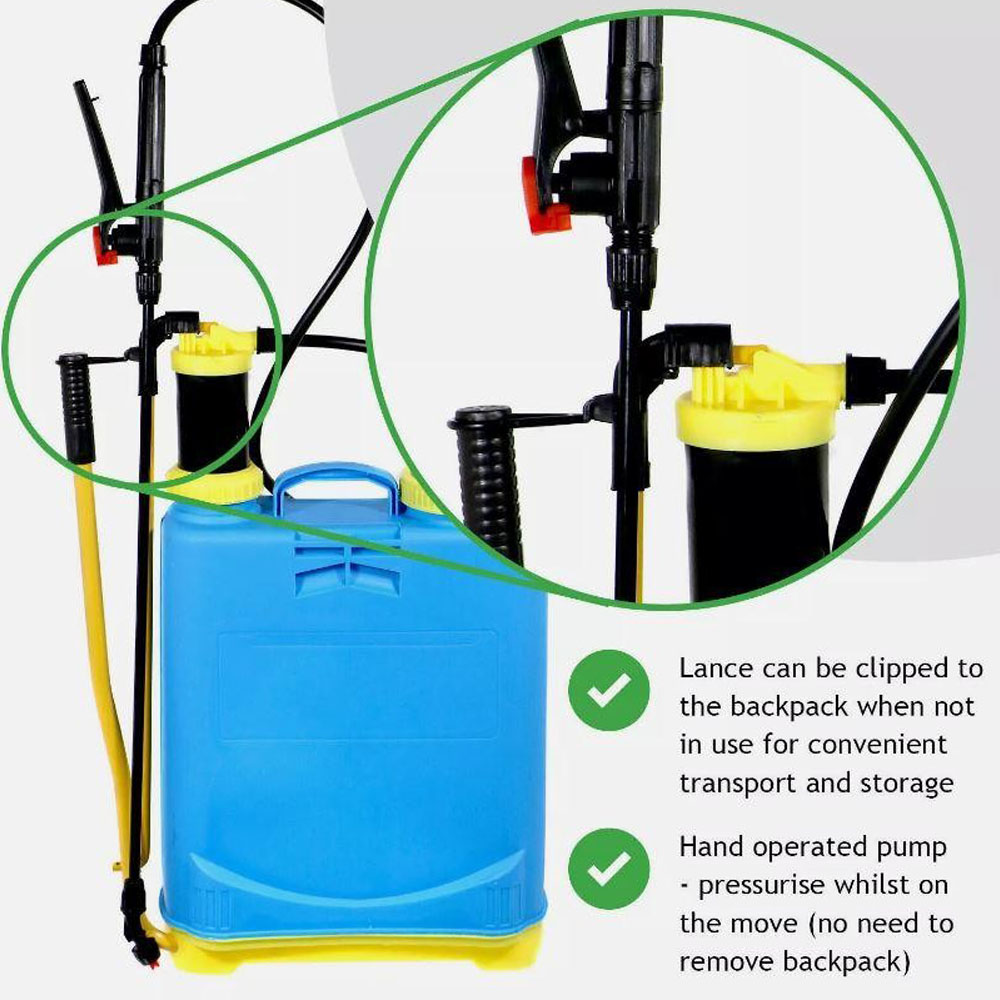 1620L Knapsack Sprayer Backpack Pressure Manual Garden Weed