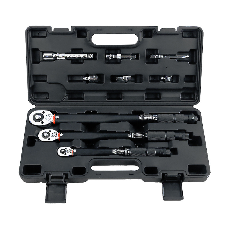 9 Piece Torque Wrench Set 3-230Nm 1 4 3 8 1 2 Drive Calibrated Garage Tools — image 3