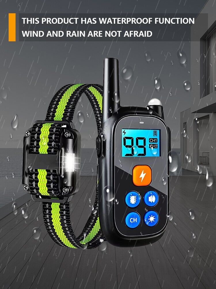 For 2 Dogs  Dog Training Collar Remote Control Anti Bark Vibration Pet Obedience Safe
