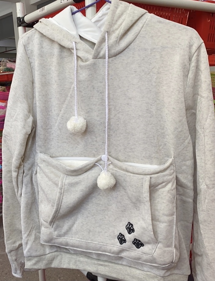 Unisex Cat Lovers Hoodie – Cozy Polyester Cotton Sweatshirt with Round Collar - Bild 7 von 11