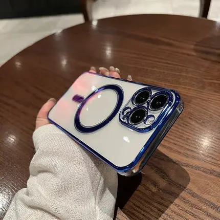 Magnetic Electroplating Transparent Soft Cover New Mobile Phone Case