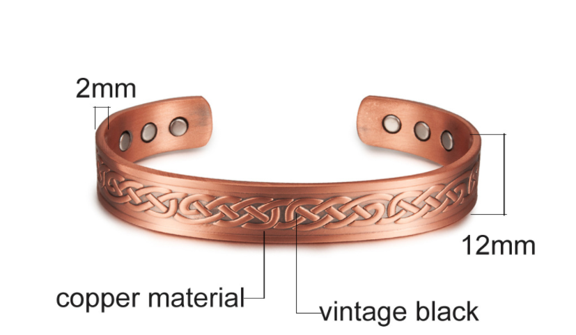 Title 1, Fashion Vintage Pure Copper Magnetic Bracelet