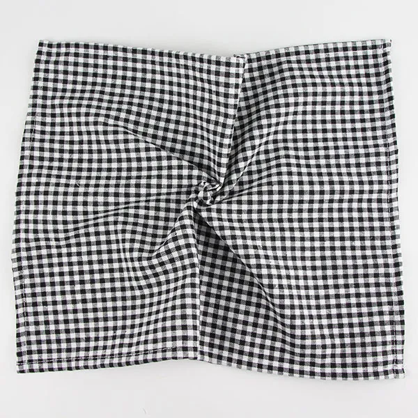 Plaid Polyester Cotton Western Food Placemat Tea Towel Black - Shop at LoveMi