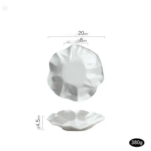 Irregular Ceramic Plates With Special shaped Personality White - Shop at LoveMi