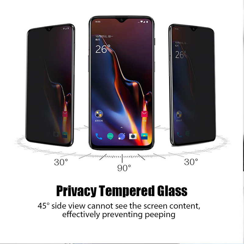 Title 4, Anti Spy Screen Protector Tempered Glass For No...