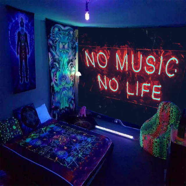 Fluorescent Tapestry Skeleton Mushroom Astronaut Style1 - Shop at LoveMi