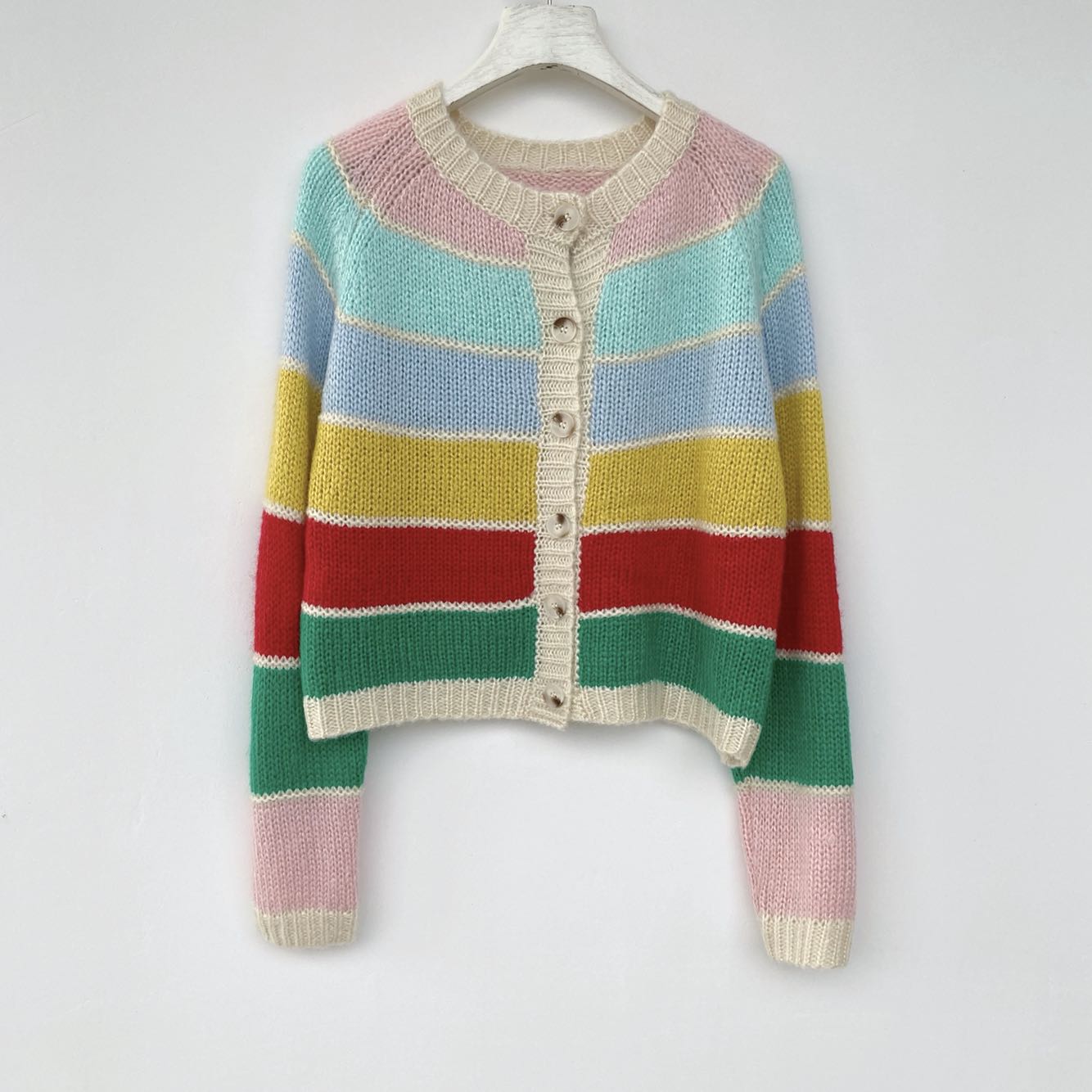 Title 2, Color Striped Knitted Sweater Autumn And Winter...