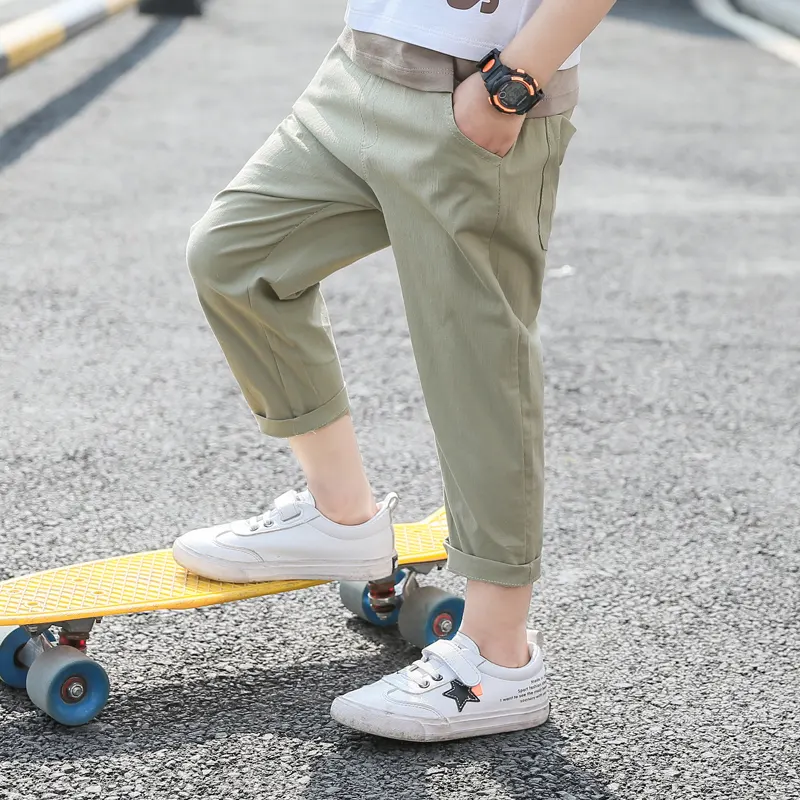 Summer Cotton And Linen Trousers Children's Casual
